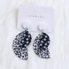 Nuevos pendientes acrílicos de San Valentín, pendientes vintage con estampado de leopardo, semicírculos, guantes de amor, pendientes sencillos para mujer