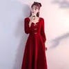 Vestido Elegante de Alta Gama para Brindis de Novia 2026 Nuevo Primavera Color Sólido Diario Compromiso Regreso a Casa Banquete de Agradecimiento Vestido para Mujer