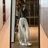 Jeans Super Trendy con Pedrería de Cielo Estrellado para Mujer 2026 Primavera Nuevo Estilo Corte Holgado Favorecedor Deslumbrante Moda Pantalones de Pierna Ancha