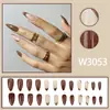 Uñas Falsas Plateadas con Puntos de Ola de Agua, Uñas Elegantes Portátiles, Parches para Uñas Estilo Chica Dulce y Cool, Producto Terminado, 24 Piezas