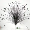 Ventas Directas de Fábrica Flores Artificiales Brillo Hierba de Pavo Real Arreglo Floral Accesorios Hojas de Caña Hierba de Cebolla Decoración de Boda