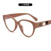Nuevas Gafas Planas Cambia Color Celebridad Cibernética Ojo de Gato Marco Grande Xiaoxiangjia Marco de Gafas Antiazul Perla Amor Estilo Coreano para Mujer