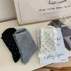Calcetines Nuevos de Lunares a Media Pantorrilla 2025 Calcetines de Primavera y Verano para Mujer Calcetines de Media Pantorrilla Enrollados para Estudiantes Fabricante Venta al por Mayor Corea