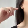 Pendientes de Diamante con Hojas Super Brillantes Estilo Coreano Diseño de Nicho Modernos Elegantes Lujo Ligero Sentido de Alta Gama Joyería para Orejas Explosiva de Celebridad de Internet