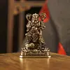 Estatueta de Bronze Puro do Deus da Riqueza Chinês Antigo Zhao Gongming, Decoração Antiga para Casa, Animal de Estimação de Chá para Desktop, Ornamento Artesanal