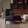 Sofá individual de color crema para sala de estar moderna y minimalista, estilo diseñador, para apartamento, B&B, silla casual de tela de borrego