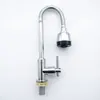 Lavabo de Plástico Acero Redondo Horizontal de un Solo Compartimento para Platos Fríos para Baño, Grifo de Lavabo Empotrado en la Pared, Grifo Negro Universal Giratorio