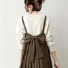 En Stock Nueva Colección Primavera 2026 Vestido de Tirantes con Pliegues y Lazo