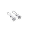 Pendientes de trébol de cuatro hojas de plata esterlina S925, ligeros, elegantes, de lujo, con gancho para la oreja largo, joyería para todas las ocasiones, regalo para novia.