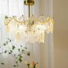 Lustre de Vidro Retrô Americano Luxo Leve Moderno Simples para Sala de Estar Quente para Sala de Casamento Quarto Sala de Jantar Lâmpadas de Cristal