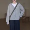 Fotos No Reales 2026 Otoño Nuevo Estilo Sencilla Casual Sudadera Chaqueta Top para Mujer Holgada Cuello en V Talla Pequeña