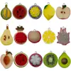 Frutas de Resina 3D Simuladas Juguetes de Comida Creativos Pulsera DIY Collar Llavero Colgante Accesorios de Joyería Lindos