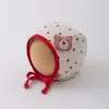 Chapéu de Bebê Yipan 2026 Primavera e Outono Novo Ursinho Fofo com Orelhas de Amarrar Chapéu de Princesa para Meninos e Meninas Chapéu de Bebê