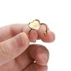 Base de anillo de acero inoxidable chapada en oro de 18 quilates con forma de estrella de cinco puntas y forma de gota de agua de amor, soporte para cuentas de perlas adhesivas, accesorios de joyería hechos a mano