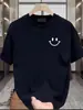 Camiseta Feminina de Algodão Soltinha de Manga Curta para o Verão Novo Design Estampado Tops Soltinhos de Meia-Manga de Nicho para Mulheres Transmissão ao Vivo