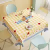 Mantel de Dibujos Animados, No Lavable, Impermeable, Resistente al Aceite, Resistente al Calor, Mantel de Mesa de Comedor, Lujo Ligero, Sensación de Alta Gama, Mantel de Mesa de Comedor con Ambiente Estilo Ins