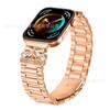 Adequado para Huawei Fit3/4/5Pro Borboleta Brilhante Três Contas Pulseira de Relógio de Aço Inoxidável Nova Pulseira de Relógio Inteligente Huawei