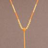 Colgante de cuello tejido a mano con cuerda de cera de abejas y jade dorado. Colgante de jade con cuerda. Collar de cuello de jade con colgante de cuerda.