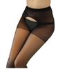 Tiffany plus size lingerie sexy sexy não decolar meia-calça fina cor de carne meias pretas de rede meias plus size abertas