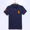 Ropa Polo para Hombre con Gran Logo de Caballo Bordado, Camiseta de Manga Corta, Polo de Manga Media para Golf para Hombre, Corte Holgado