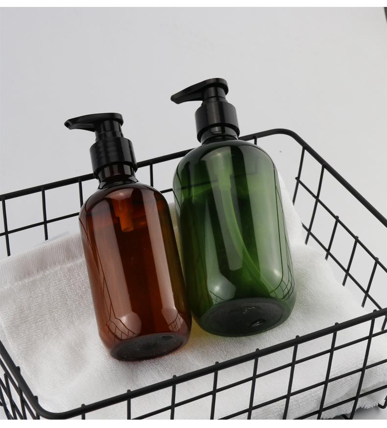 pet乳液瓶洗发水瓶 茶色圆肩按压 护发素瓶