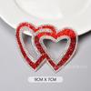 Moda Marca Colorida Resina Diamante Doble Forma de Corazón Cristal Caliente Imagen Ropa Parche Accesorios Decorativos Zapato Bolsa Accesorios
