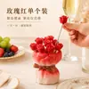 Nuevo tarro de cerámica con tenedor de rosa creativo, alto valor estético, tenedor de fruta exquisito, accesorio para mesa de centro, decoración, palillo de fruta