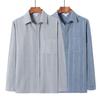 Camisa para Hombre Mayor Sin Planchar Nueva de Manga Larga Traje de Papá Talla Grande para Adultos Medianos Holgada Camisa de Verano Traje para Hombre de Primavera y Otoño