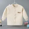 Nuevos Tops Térmicos de Tres Capas para Niños para Primavera, Otoño e Invierno, Cárdigans Acolchados de Algodón para Niños y Niñas, Camisas de Manga Larga de Otoño para Bebés, Camisetas de Capa Base