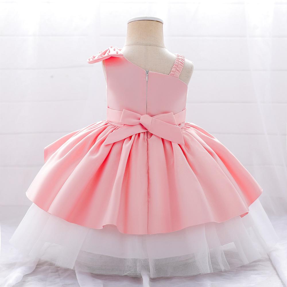 单肩蛋糕公主裙礼服儿童