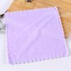 Toalla Cuadrada Fabricante Mayorista Terciopelo Coral de Alta Densidad 30*30 Guardería Toalla Cuadrada Pequeña Toalla Suave para Niños Impresa con Logo