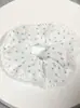 Elástico de Cabelo Scrunchie Listrado com Renda Estilo Coreano para Mulheres, Acessório de Cabelo Suave e Elegante, Elástico de Cabelo Scrunchie Estilo Coreano