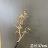 Atacado Folha Dourada Única Folha de Eucalipto Ginkgo Ano Novo Flor Artificial Balde da Fortuna Material DIY Arranjo de Flores Flor Falsa de Ano Novo