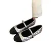 Zapatos Mary Jane de Suela Plana Estilo Francés, Bloques de Color, Punta Redonda, Versátiles y Cómodos, Zapatos de Ballet Negros Elegantes y Deslumbrantes para Mujer