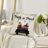TEMU Nueva Almohada de Halloween Calavera Fantasma Estampado Material de Lino Funda de Almohada Decorativa para Sofá de Halloween