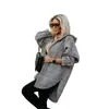 Um grande número em estoque transfronteiriço novo Amazon AliExpress moda Coringa solto slim com capuz casaco vestuário feminino