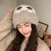 Gorro de Punto Fair Isle Retro 2026 para Mujer, Cálido de Invierno, Estilo Fresa Lindo, Gorro Tejido Adelgazante