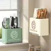 Caja de Almacenamiento para Palillos de Uso Doméstico, Soporte de Pared para Palillos, Estante de Cocina para Cuchillos de Encimera, Cesta para Cucharas y Palillos, Estante de Almacenamiento con Drenaje