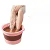 Cubo portátil plegable para pedicura para uso doméstico, tina engrosada para remojar los pies con función de masaje, bañera para pedicura elevada y profunda