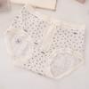 10A Roupa Íntima Feminina de Algodão Puro Antibacteriano na Parte Inferior da Virilha com Borda de Renda Floral Doce Estilo Coreano Estudante Menina Calcinha