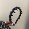 Faixa de cabelo de pelúcia de leopardo com ondas grandes, estilo coreano retrô, antiderrapante, para outono e inverno, para lavagem facial
