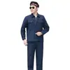 Traje de Trabajo de Algodón Puro para Hombre, Ropa de Trabajo para Taller de Electricista y Soldadura con Tiras Reflectantes, Ropa de Protección Laboral de Algodón, Protectora, Transpirable y Absorbente de Sudor