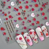 Pegatinas para Uñas Artísticas Delgadas Resistentes en Relieve Flor de Durazno Mariposa Calcomanías con Adhesivo Textura Estéreo Estilo Mariposa Uñas Sentido Estéreo