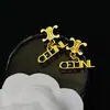 Pendientes de alta calidad para todo tipo de atuendos, pendientes de moda para hombres y mujeres, letras de pedrería, todo a juego, pasador de plata s925, accesorios de aleación