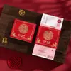Set de Sobres Rojos de Dinero para Boda con Carácter de Doble Felicidad, Set de Tarjetas de Sobres Rojos para Diez Mil Yuanes, Set de Dinero de Regalo para Regalo de Compromiso