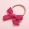 Ins Venta Caliente Nuevo Color Caramelo Pana Lazo Súper Suave Nailon Anillo para el Cabello Infantil Accesorios para el Cabello Infantil Venta al por Mayor