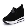 Otoño Talla 41 Estilo Coreano Plataforma Cuña Suela Gruesa Aumentadores de Altura Mocasines para Mujer Tendencia Tacón Medio Zapatos Casuales