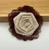 Accesorios de Organza, Flores de Tela con Borde Quemado, Productos Semi-Terminados de Camelia, Flores para la Muñeca, Accesorios para el Cabello, Accesorios para Cadena de Cuello, Materiales