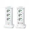 Regleta de Enchufe Vertical Tipo Torre con Luz Nocturna USB, Enchufe Estándar Europeo, Tablero de Enchufe Estándar Europeo para Hogar y Oficina, Suministro Transfronterizo