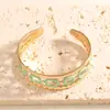 Pulsera hueca de esmalte de colores para comercio exterior transfronterizo, elegante y lujosa con un toque de alta gama, pulsera de moda abierta con relieve